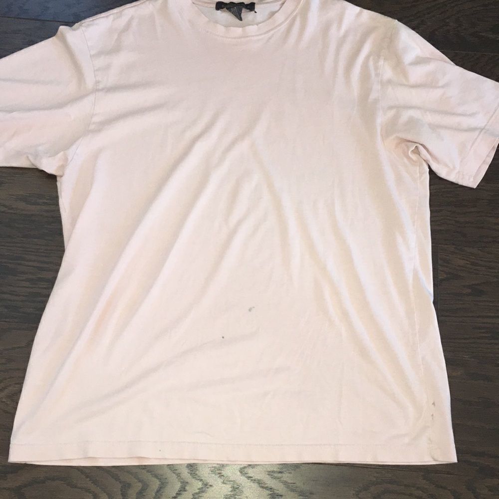 Pale Pink Mauve Banana Republic worn rustic cotton SS t shirt L